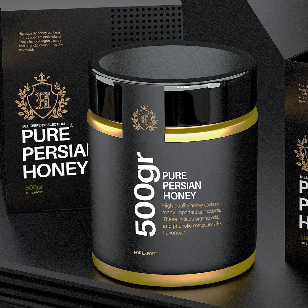 有別于傳統(tǒng)蜂蜜包裝這款看著很商務(wù)(圖2)