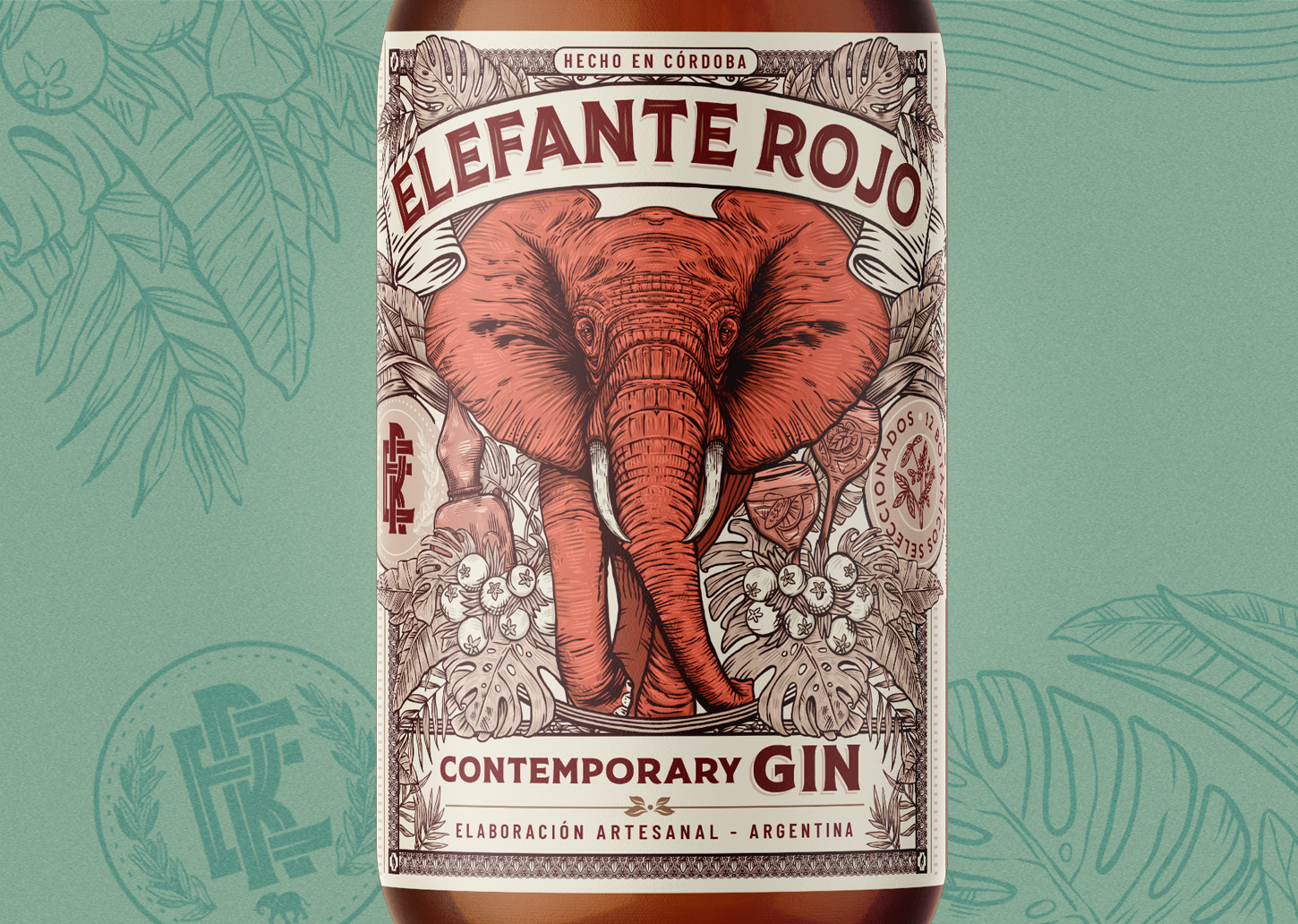 Gin Elefante Rojo杜松子酒包裝設(shè)計(jì)(圖5) Gin Elefante Rojo杜松子酒包裝設(shè)計(jì)(圖5)