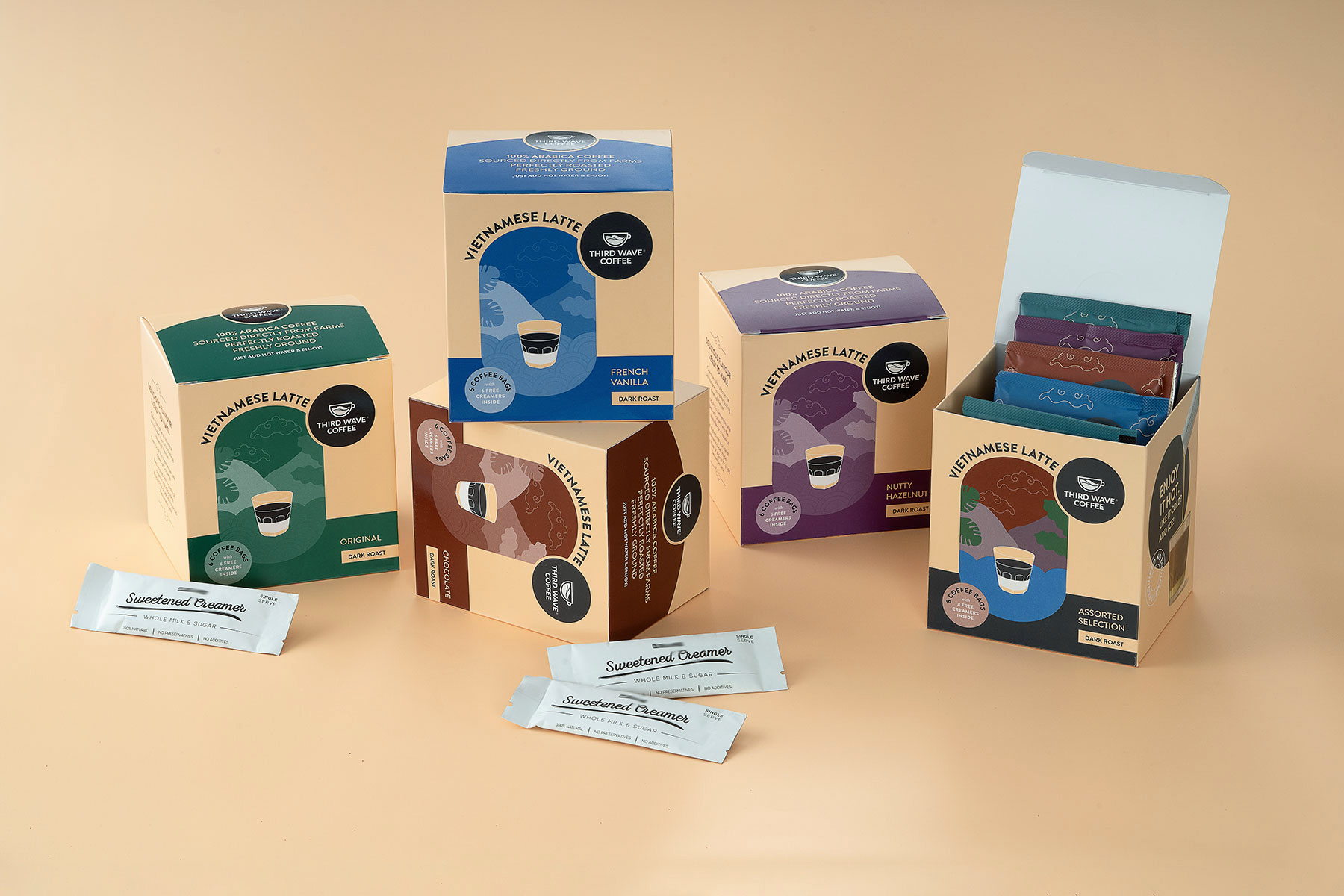 越南拿鐵速溶咖啡包裝這樣設(shè)計(圖1)