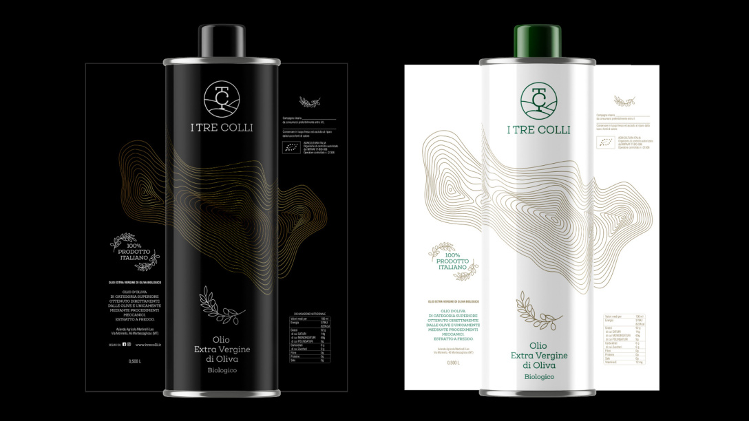 I TRE COLLI橄欖油包裝設(shè)計(jì)欣賞(圖3)