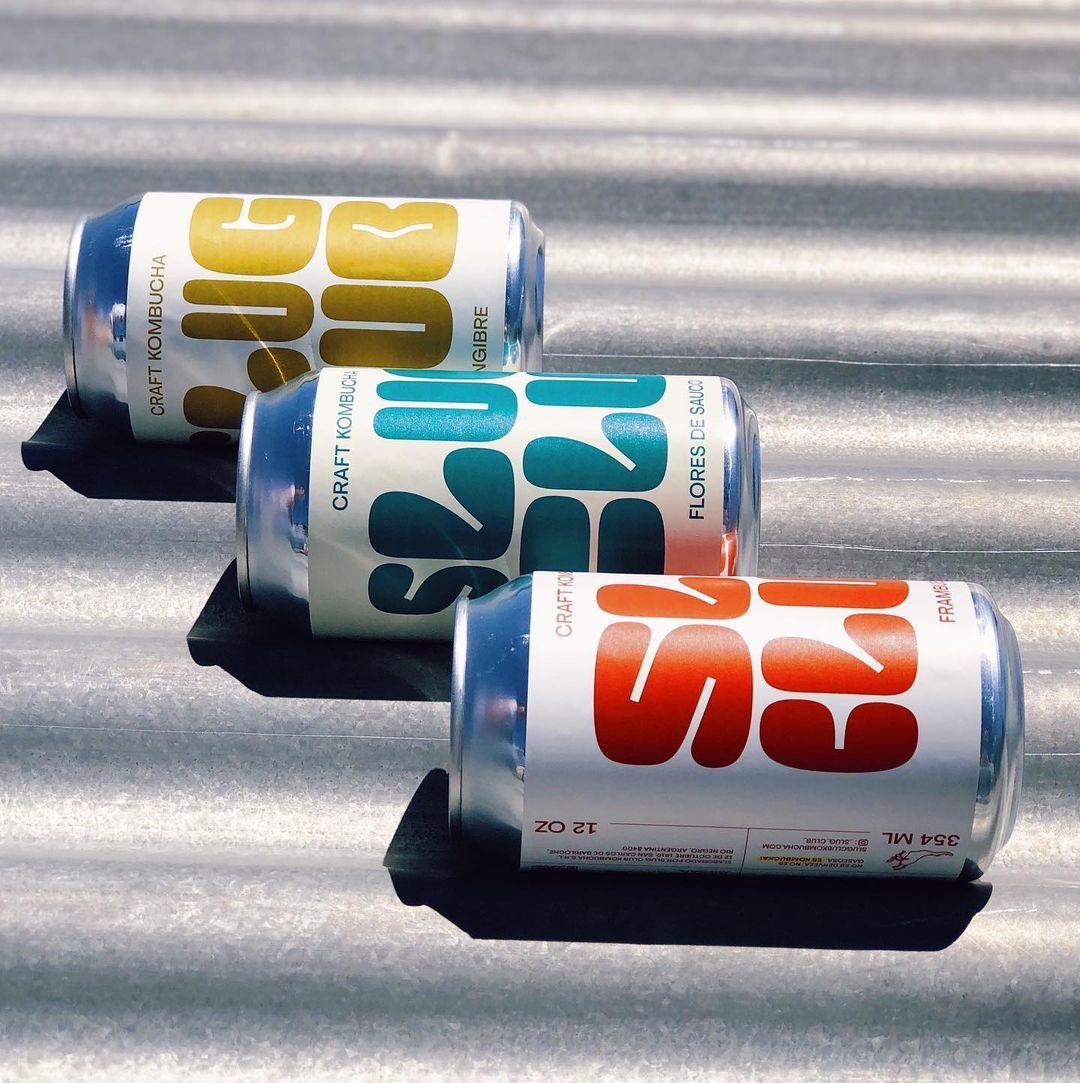 擁有足夠視覺感的Slug Club康普茶飲料包裝這樣設(shè)計(圖2)