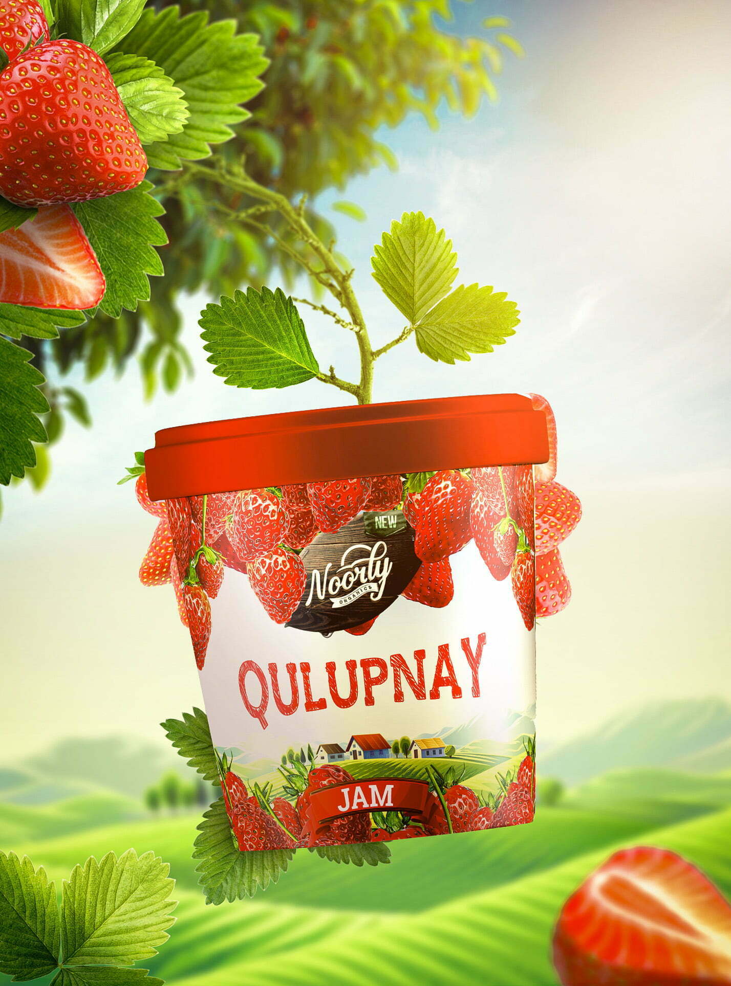 鮮艷明亮的Noorly水果醬包裝設(shè)計這樣做(圖3)