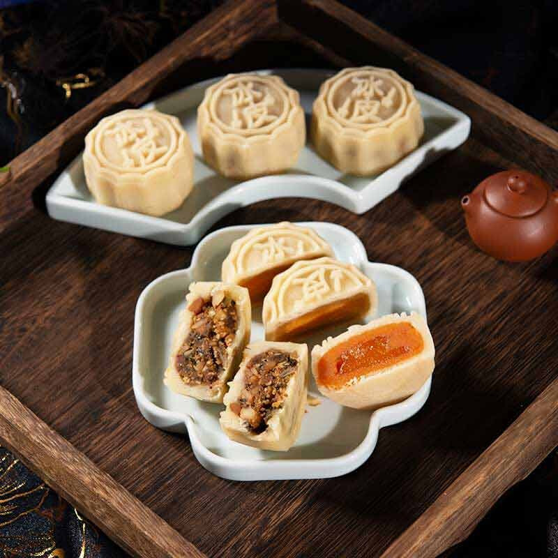 有成齋 冰皮流心月餅 8餅4味 480g*2盒 禮盒裝包裝禮盒產(chǎn)品包裝創(chuàng)意設(shè)計(jì)欣賞(圖5)