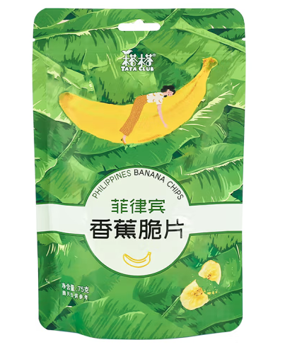 休閑零食香蕉脆片包裝袋設(shè)計(jì)作品欣賞(圖1)