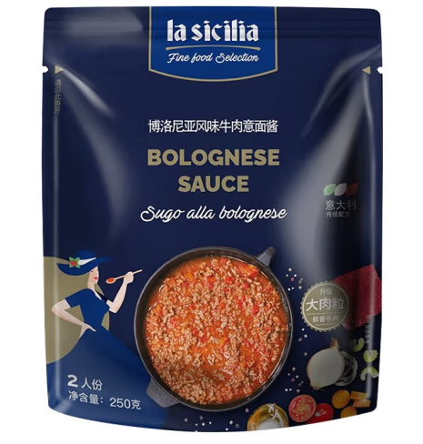 牛肉意面醬的外包裝設(shè)計(jì)作品欣賞(圖1) 牛肉意面醬的外包裝設(shè)計(jì)作品欣賞(圖1)