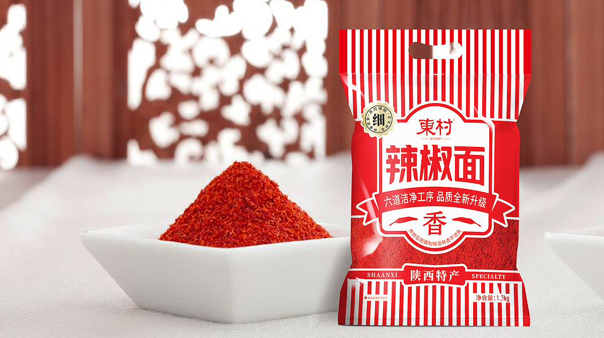 陜西特產(chǎn)辣椒面包裝設(shè)計怎么做好(圖1) 陜西特產(chǎn)辣椒面包裝設(shè)計怎么做好(圖1)