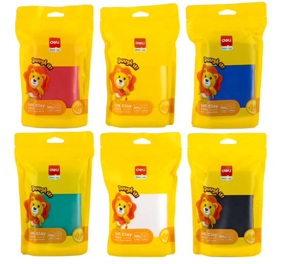 超輕粘土6色大包裝補(bǔ)充裝包裝袋設(shè)計(jì)欣賞(圖1)