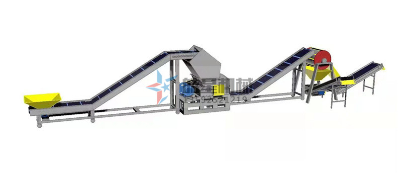 廢鋁粉碎機生產(chǎn)線工藝流程