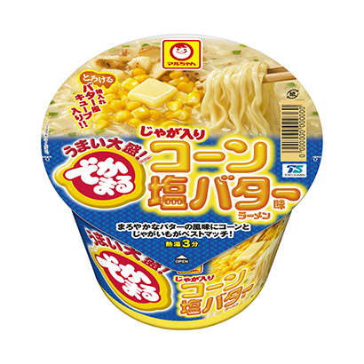 包裝設計公司推薦小丸加土豆燉鍋的玉米鹽黃油味拉面東洋水產(chǎn)包裝設計欣賞(圖1)