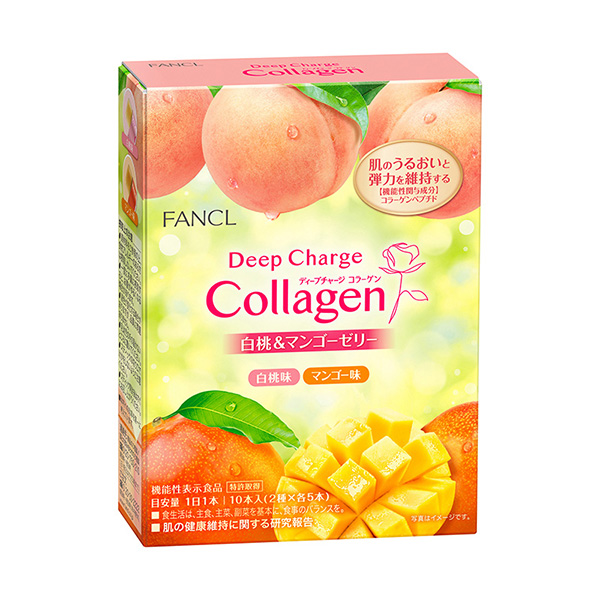 深層充電膠原蛋白白桃芒果果凍范克爾健康食品包裝設(shè)計(圖1)