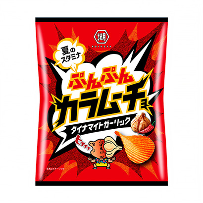 哼哼·卡拉姆·喬炸藥人造黃油湖池屋點(diǎn)心包裝設(shè)計(jì)(圖1)